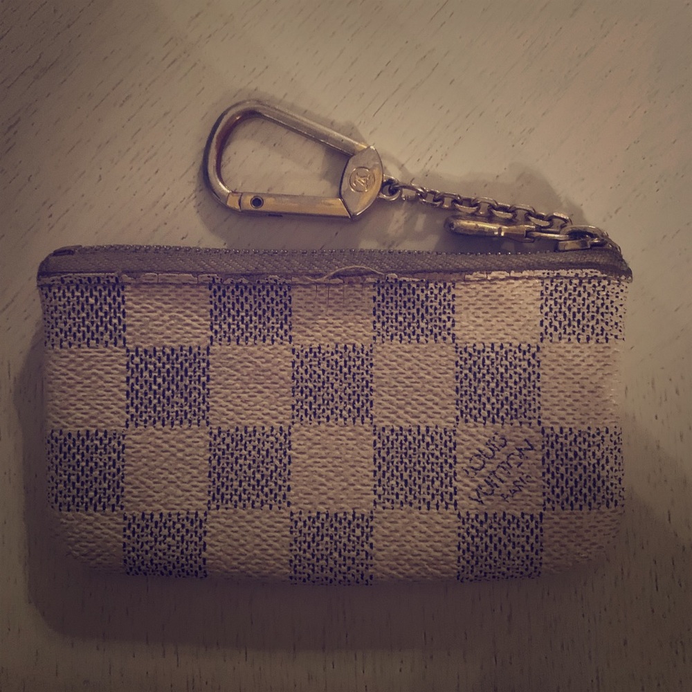 LV Key Pouch Damier Azur Canvas
